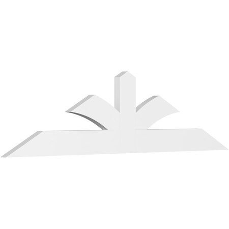 Ekena Millwork Richland Architectural Grade PVC Gable Bracket, 84"W x 21"H x 2"D x 6"F, 6/12 Pitch GBP084X21X0206RIC00